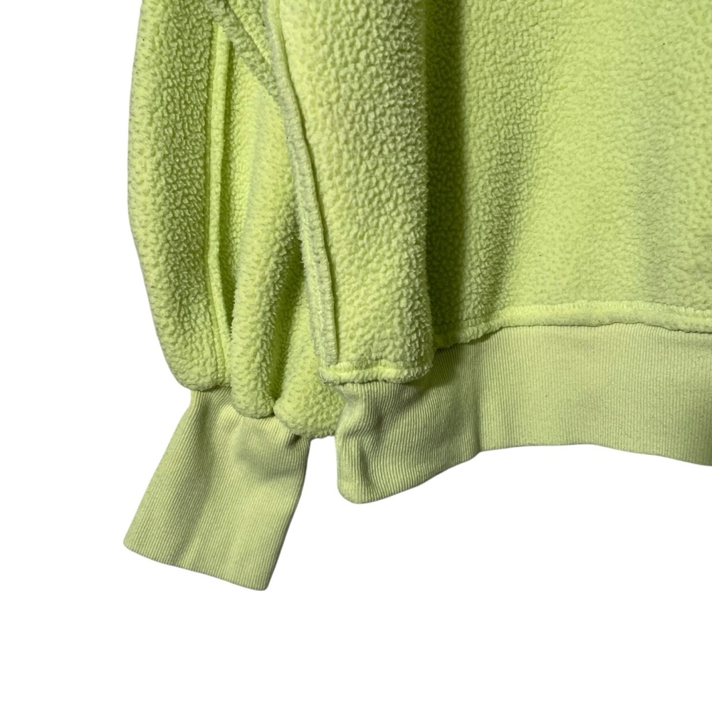 Pilcro Light Neon Green Fleece Crew Neck Sweater - Picture 3 of 9